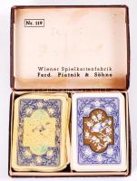 Piatnik & Söhne Wien  110 db kártya készlet, kopott lapokkal és pótolt lapokkal, eredeti tokjába...