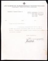 1947 Willy Fritsch (1901-1973) német színművész aláírt fotója az UFA Filmipari és Filmkereskedelmi R...