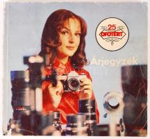 1974 Ofotért árjegyzék