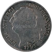 Franciaország 1793. 1E Ag "XVI. Lajos" (29.11g) T:2- France 1793. 1 Ecu Ag "Louis XVI of France" (29.11g) C:VF Davenport 1335.