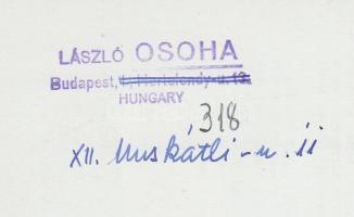 cca 1940 Osoha László: Árnyékok. Vintage fotó, hátoldalán szerzői pecséttel, 22x17cm
