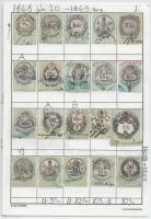 160 klf magyar okmánybélyeg 1868-1957 cserefüzetben