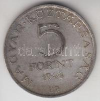 1948. 5Ft Ag "Petőfi" T:2