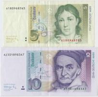 Németország 1991. 5M + 10M beváltható (~7,8€) T:II,III Germany 1991. 5 Mark + 10 Mark redeemable (~7,8 Euro) C:XF,F