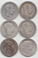 Ausztria 1895-1916. 1K Ag "Ferenc József" (6x) T:vegyes
Austria 1895-1916. 1 Corona Ag &qu...