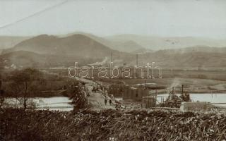 Perecseny, iron bridge construction, photo (fa)