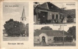 Bő, Róm. kat. templom, Körjegyzőség, Uradalmi tiszti lakás (fl)