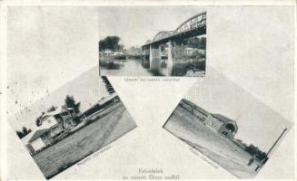 Budapest IV. Újpest, vasúthíd, Regatta és Fodor csónakház (EK)