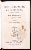 Jean Pierre Claris de Florian (1754-1794): Don Quichotte de la Manche. Paris 1812. Négy kötet egy to...