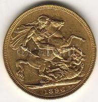 Nagy-Britannia 1896. 1Sov. "Victoria" arany 7,9881g T:2-