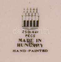 Kézzel festett Zsolnay hamutálka, hibátlan, jelzett / Zsolnay handpainted ashtray 12 cm