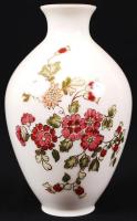 Kézzel festett búzavirág mintájú jelzett Zsolnay porcelán vázácska, hibátlan /
Hand-painted chinawar...