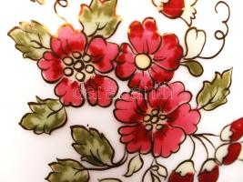 Kézzel festett búzavirág mintájú jelzett Zsolnay porcelán vázácska, hibátlan /
Hand-painted chinawar...