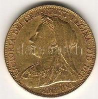 Nagy-Britannia 1900. 1Sov. "Victoria" arany 7,9881g T:2-