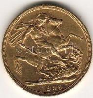 Nagy-Britannia 1889. 1Sov. "Victoria" arany 7,9881g T:2-