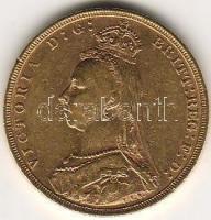 Nagy-Britannia 1889. 1Sov. "Victoria" arany 7,9881g T:2-