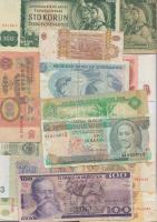 Vegyes külföldi bankjegyek, összesen 105db T:vegyes Mixed foreign banknotes, alltogether 105pcs C:mixed