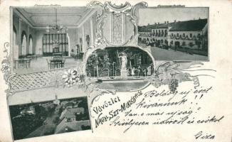 Nagyszentmiklós, Hotel Czenzinger, artesian well, Art Nouveau (small tear)
