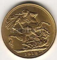 Nagy-Britannia 1918. 1Sov. "George" arany 7,9881g T:2