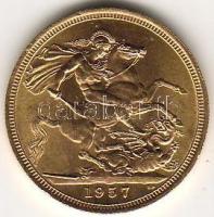 Nagy-Britannia 1957. 1Sov. "Elizabeth" arany 7,9881g T:2+