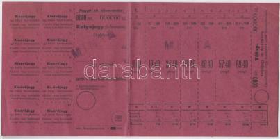 1934. "Magyar Királyi Államvasutak" Kutyajegy 10 fuvarozásra "MINTA" T:II-