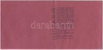 1934. "Magyar Királyi Államvasutak" Kutyajegy 10 fuvarozásra "MINTA" T:II-