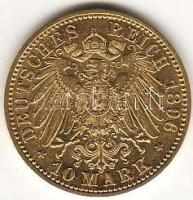 D.Reich/Poroszország 1896. 10M "Wilhelm II" arany 3,982g T:2- R!