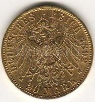 D.Reich/Poroszország 1892. 20M "Wilhelm II" arany 7,965g T:2- R!