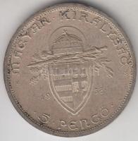 1938. 5P Ag "Szent István" T:2