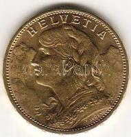 Svájc 1913. 20Fr "Vreneli" arany 6,452g T:2+
