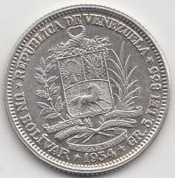 Venezuela 1954. 1B Ag T:2
Venezuela 1954. 1 Bolivar Ag C:XF