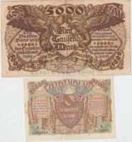Német Birodalom/Weimari Köztársaság/Mannheim/Badische Bank 1922. 5000M T:III- + 1923. 10.000M T:II Germany-Weimar Republic/Mannheim/Badische Bank 1922. 5000 Mark C:VG + 1923. 10.000 Mark C:XF
