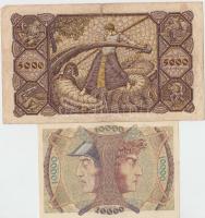 Német Birodalom/Weimari Köztársaság/Mannheim/Badische Bank 1922. 5000M T:III- + 1923. 10.000M T:II
G...