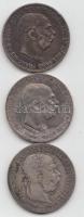 Ausztria 1895-1915. 1K Ag "Ferenc József" (3x) T:vegyes
Austria 1895-1915. 1 Corona Ag &qu...