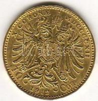 Ausztria 1912. 10Kr arany 3,387g T:2