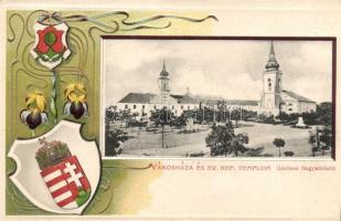 Nagykőrös, flag, Emb. litho