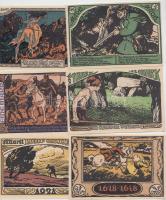 Német Birodalom/Weimari Köztársaság/Stuttgart/Vereins Naturschutzpark 1923. 50Pf (3x) klf + 1M (3x) klf T:II(hajtatlanok, csak szamárfülek) Germany-Weimar Republic/Stuttgart/Vereins Naturschutzpark 1923. 50 Pfennig (3x) different + 1 Mark (3x) different C:XF(unfolded, just crease)