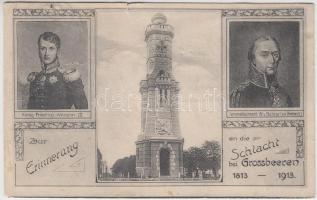 The anniversary of the Battle of Grossbeereni occasional cancellation on the postcard A Grossbeereni...