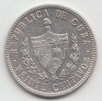 Kuba 1949. 20c Ag T:2 Cuba 1949. 20 Centavos Ag C:XF