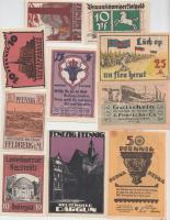 Német Birodalom/Weimari Köztársaság ~1920. 10db klf szükségpénz T:I Germany-Weimar Republic ~1920. 10pcs of different necessity notes C:UNC