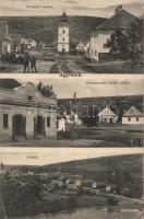 Aggtelek, Fő utca, Grosszmann József üzlete, templom (EK)