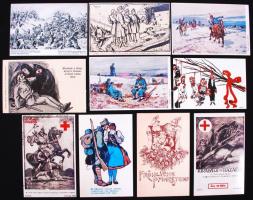 10db fotómásolat, első Világháborús képeslapokról ~12 x 10 cm