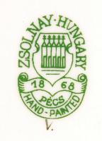 Kézzel festett Zsolnay hamutálka / Zsolnay handpainted ashtray 12 cm