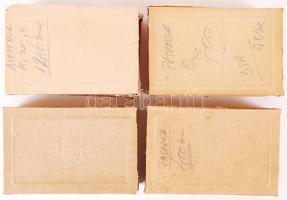 4 db régi dohánydoboz, karton, kisebb szakadások, 14×9 cm, m:4 cm