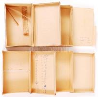 4 db régi dohánydoboz, karton, kisebb szakadások, 14×9 cm, m:4 cm