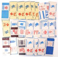 Magyar félkész gyufás dobozok, karton, kb 700 db, cipős dobozban