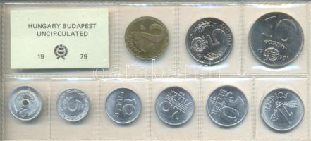 1979. 2f-10Ft 9db klf érmés forgalmi sor fóliatokban T:1