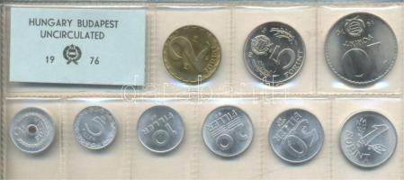 1976. 2f-10Ft 9db klf érmés forgalmi sor fóliatokban T:1