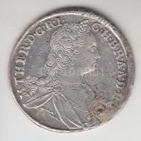 1748KB XVKr Ag "Mária Terézia / Madonna" Körmöcbánya (5.76g) T:2- ly. Hungary 1748KB XV Kreuzer Ag "Maria Theresia" Kremnitz (5.76g) C:VF hole Unger III: 1247.b, Huszár 1714.