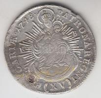 1748KB XVKr Ag "Mária Terézia / Madonna" Körmöcbánya (5.76g) T:2- ly.
Hungary 1748KB XV Kr...
